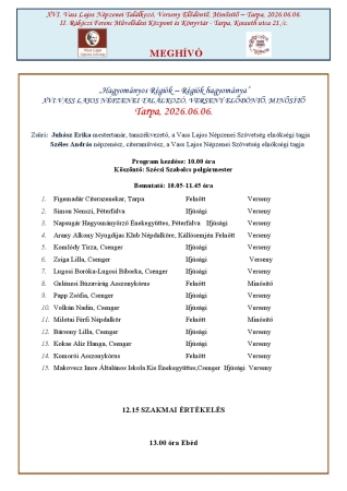 Tarpai Elődöntő - program